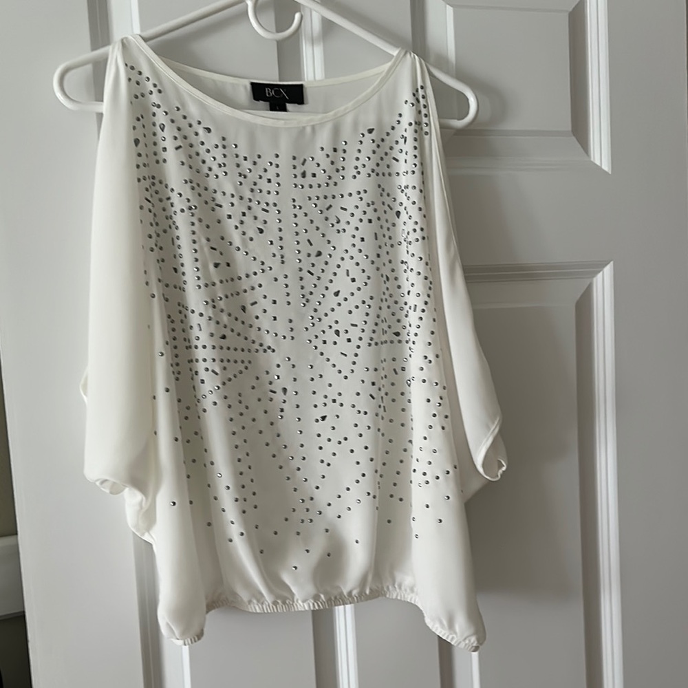 BCX Ivory Embellished Blouse